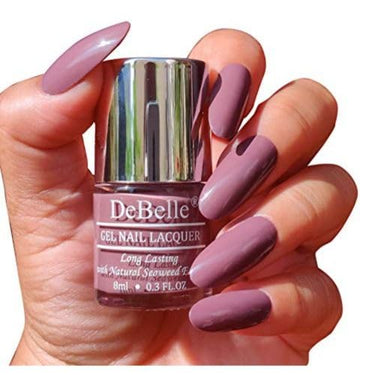 DeBelle Gel Glossy Finish Nail Polish Pretty Petunia (Rust Mauve) 8 Ml - Enriched With Natural Seaweed Extract, Cruelty Free, Toxic Free